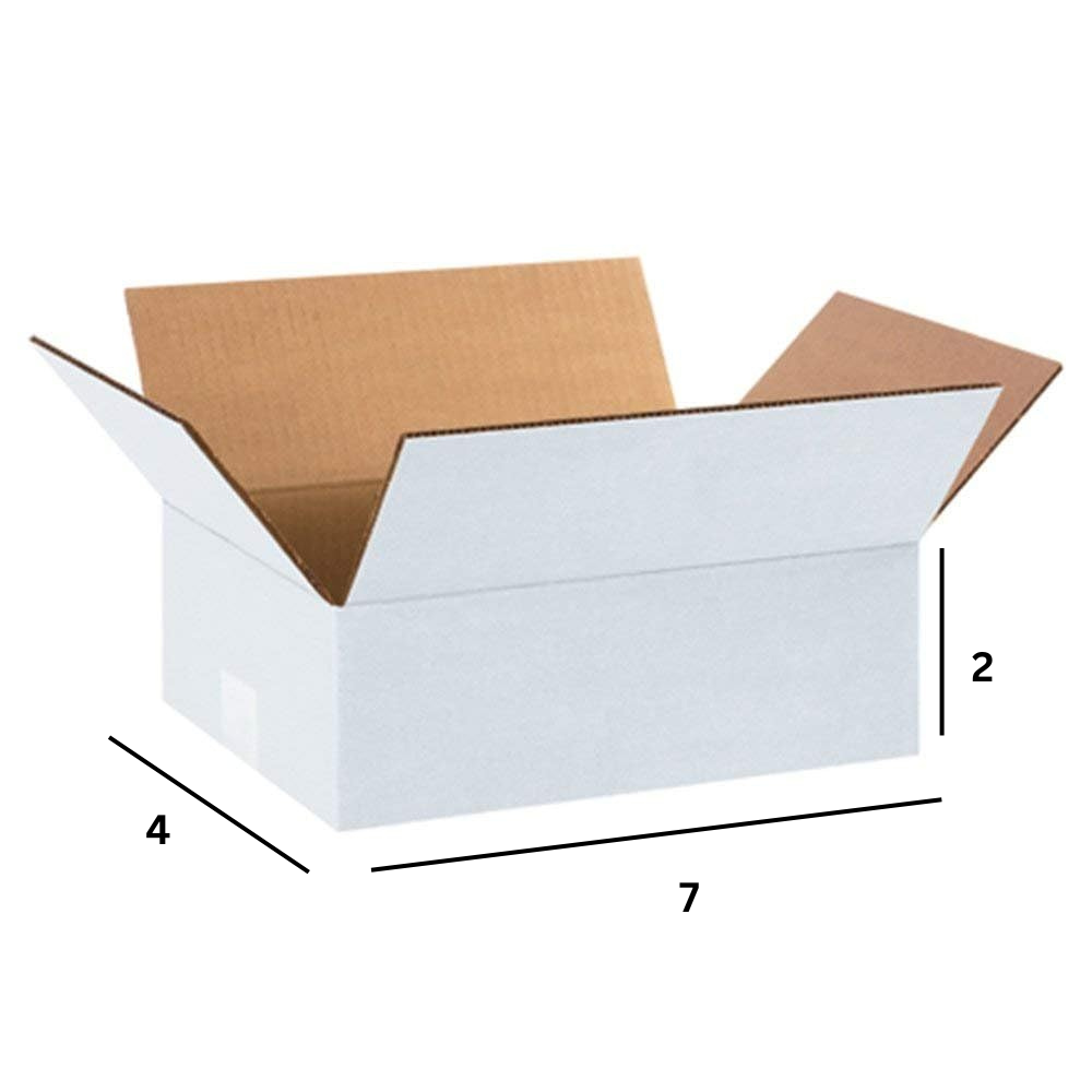 shri ram packaging 3 Ply White Box Corrugated Box Length 7 inches Width 4 inches Height 2 inches Pack of 1000 Boxes Packaging Material E commerce best Courier Boxes