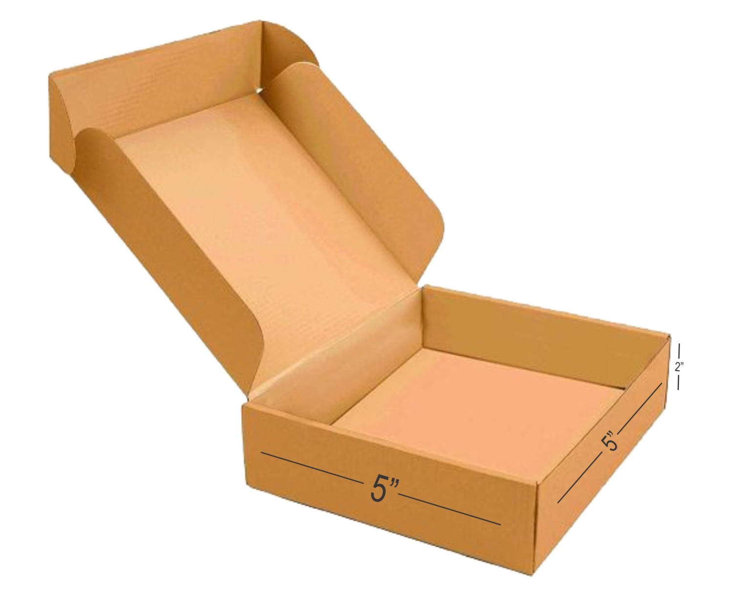 Shri Ram Packaging  3 Ply Flap Box Brown Corrugated Box Length 5 inches Width 5 inches Height 2 inches Pack of 1000 Boxes