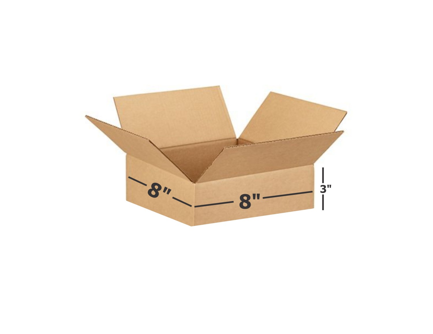 3 Ply Brown Box Corrugated Box Length 8 inches Width 8 inches Height 3 inches Pack of 1000 boxes Packaging Material E commerce best Courier Boxes